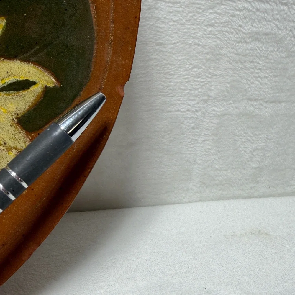 Eclectic Signed Studio Pottery‎ Terracotta Sunflower Bowl Planter Rustic **